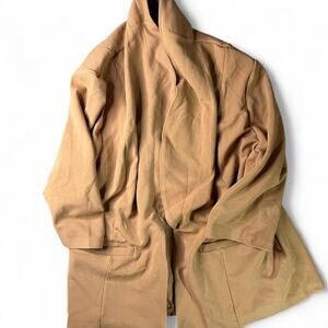 Fashion camel brown open front cardigan